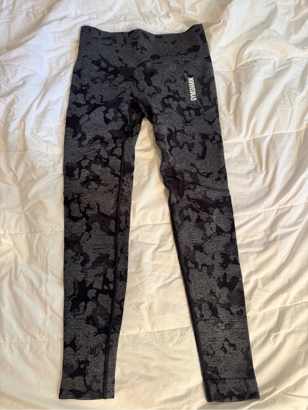 Gymshark Black & Gray Camo Seamless Leggings